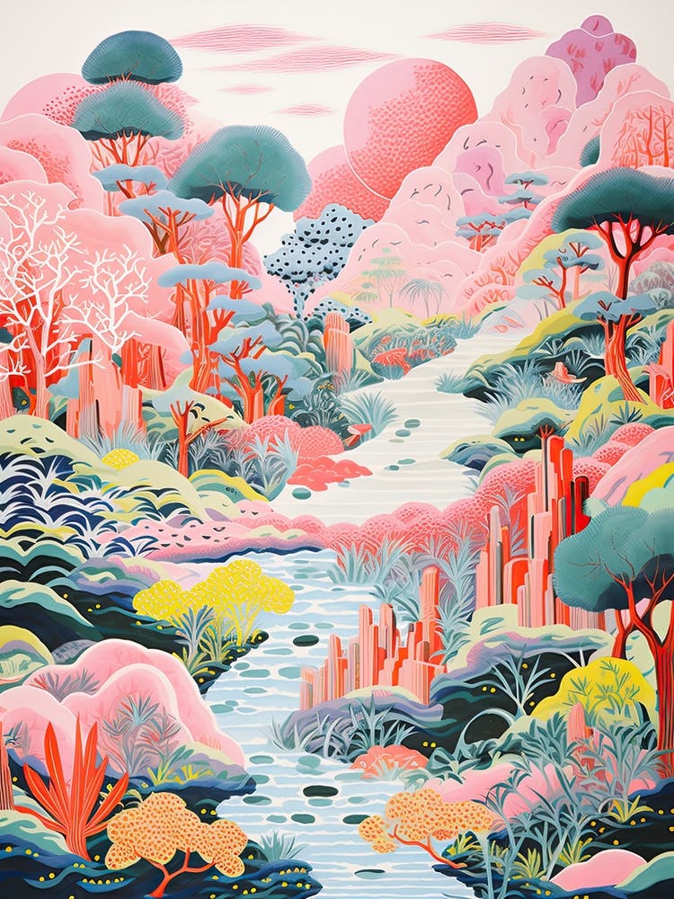 Nabana Gardens Abstract Riso Style 2