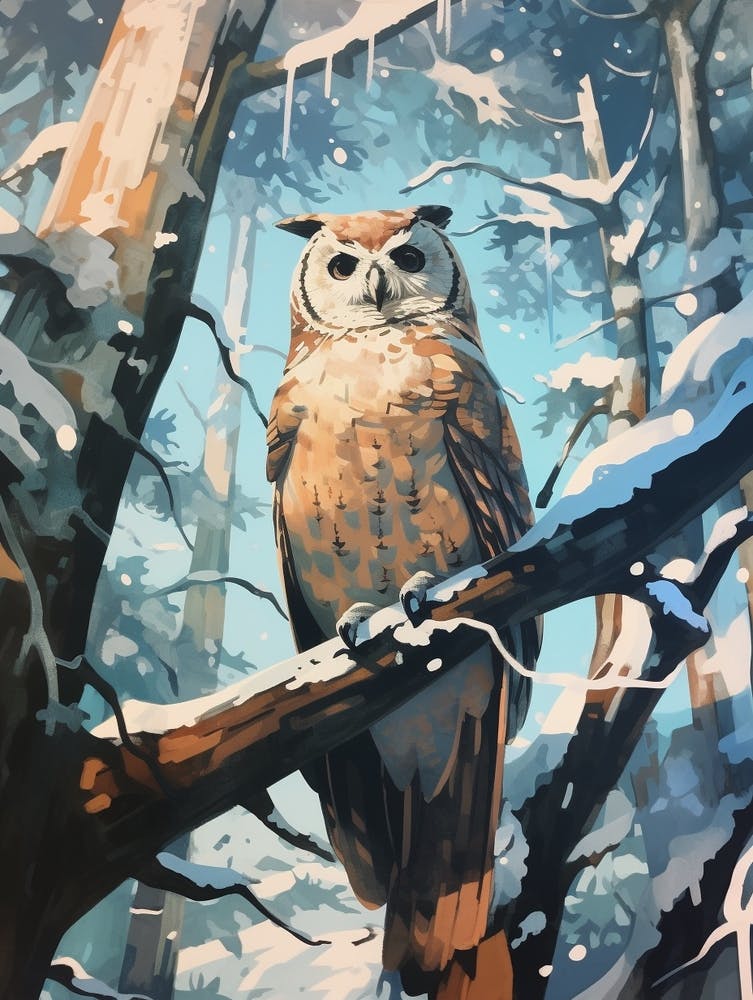 Winter Owl 2 Illustration