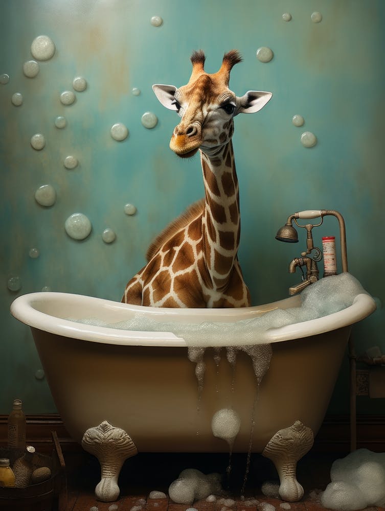 Giraffe In Bathroom 2