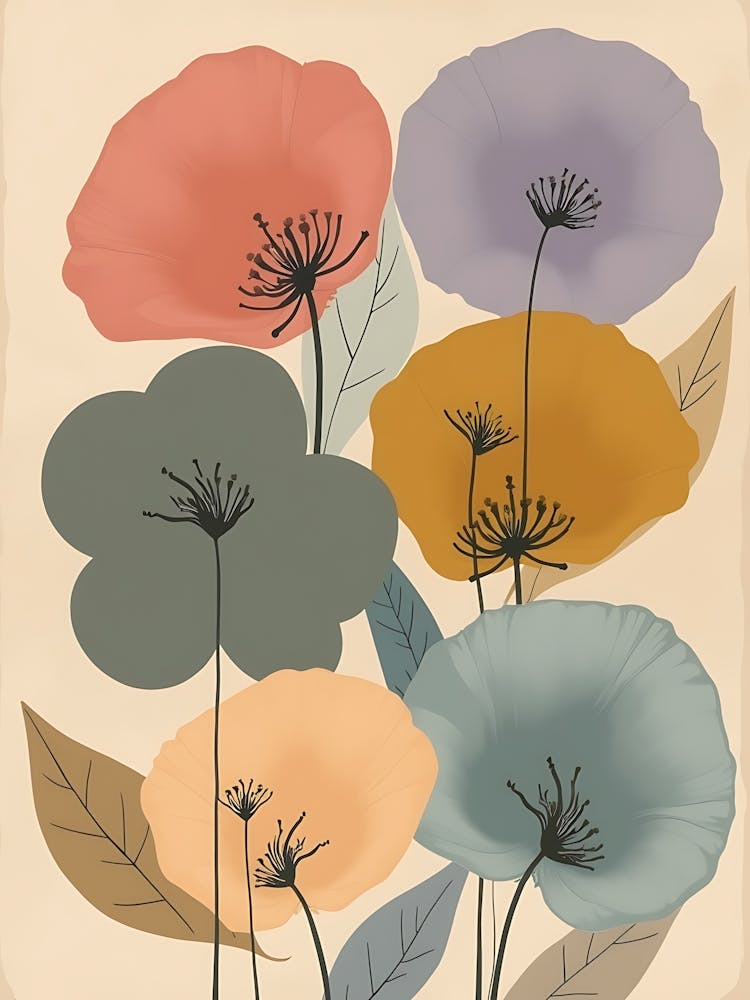 Elegant Wildflower Bouquet Illustration