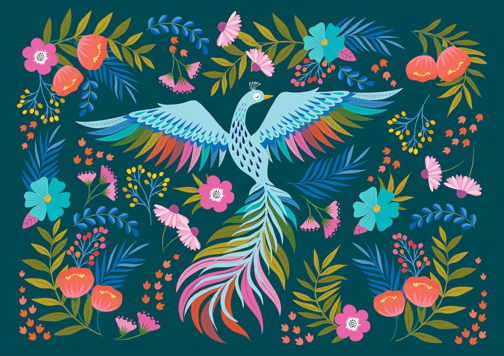Floral Phoenix Dark
