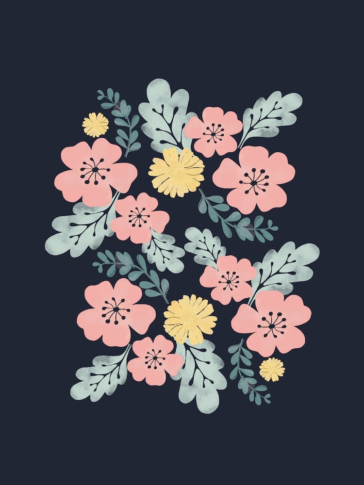 Indigo Floral Pattern