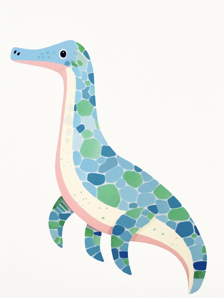 Nursery Dinosaur Art Elasmosaurus 1