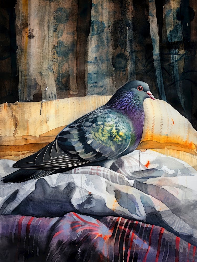 Pigeon bird animal illustration art 1