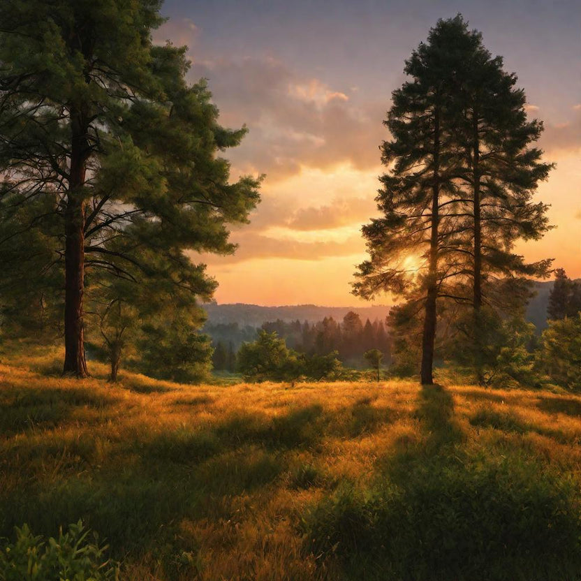 Sunset In The Forest