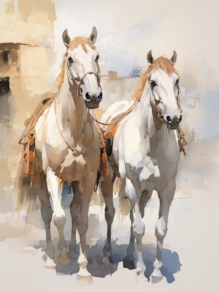 Horses Painting In Rajasthan, India 4