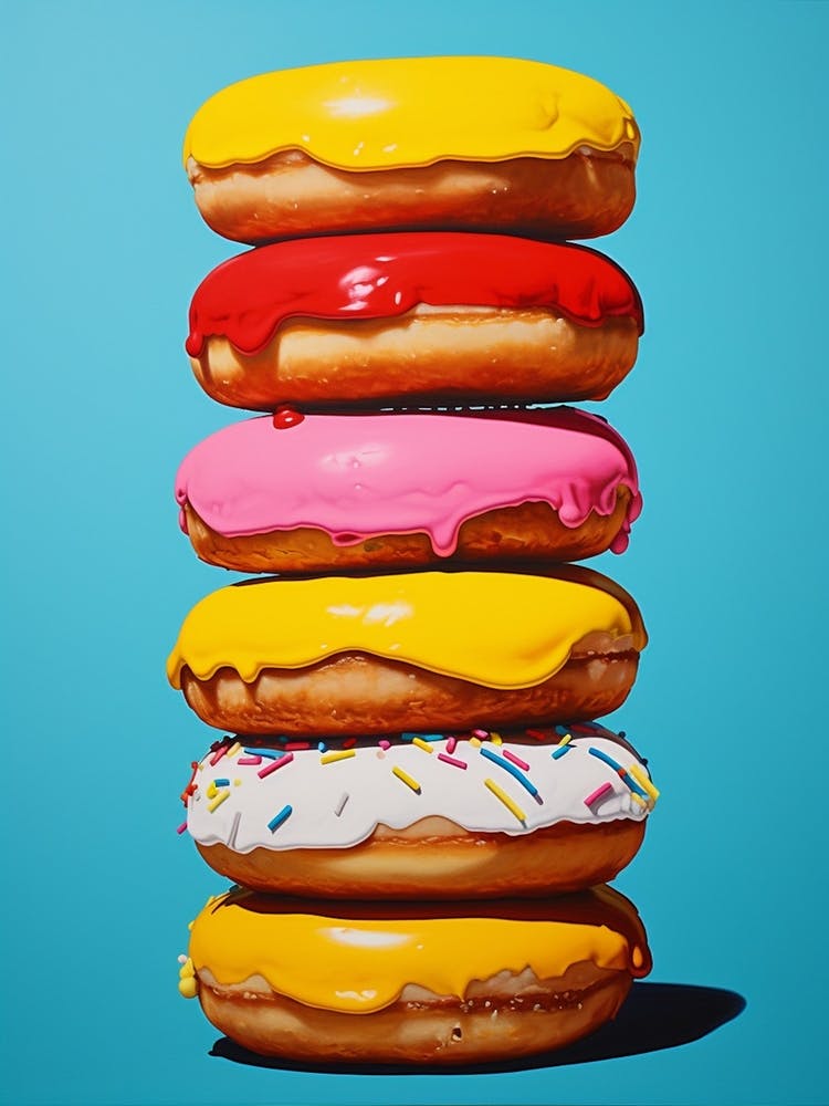Pop Art Vivid Donuts 2