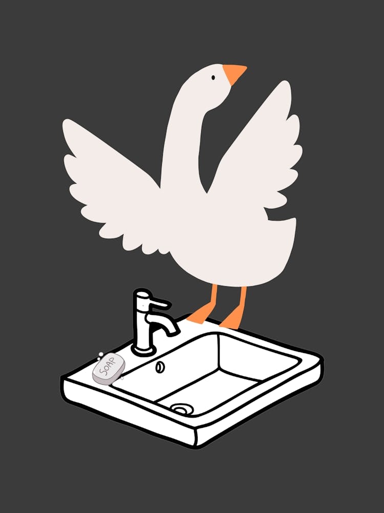 Silly Goose on Sink Black