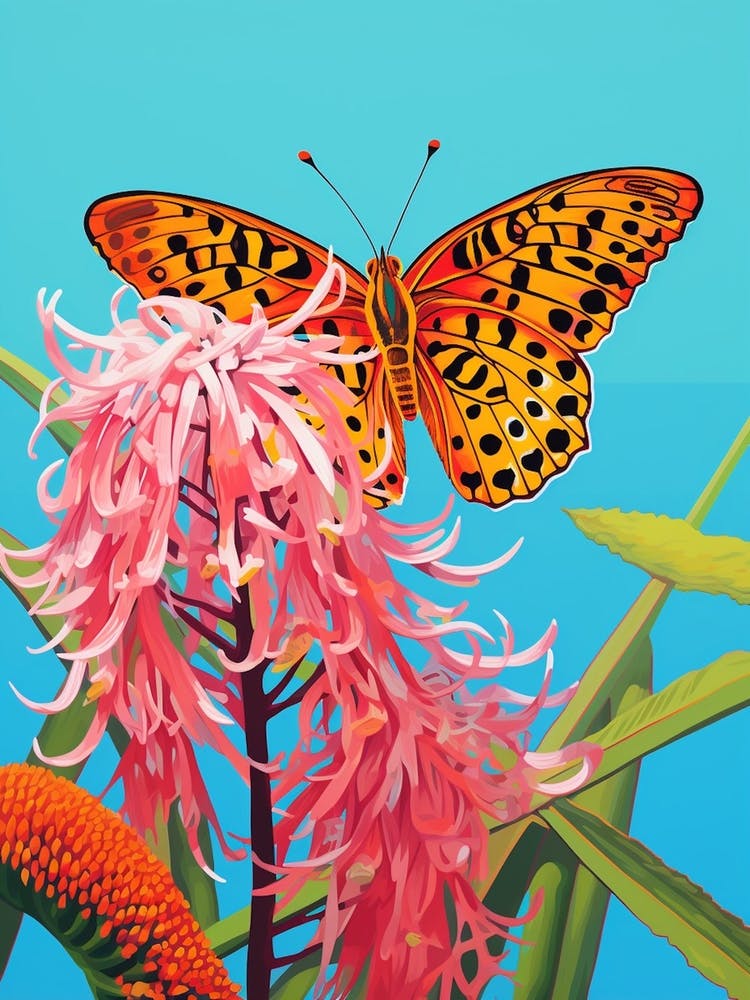 Pop Art Pearl Bordered Fritillary Butterfly 1