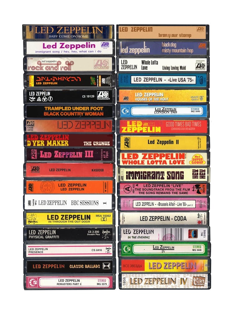Led Zeppelin - Albums & Singles Cassette Print