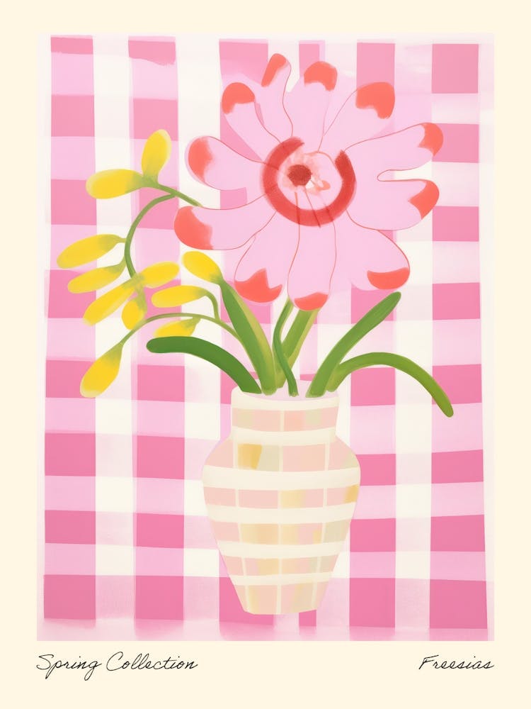 Spring Collection Freesias Flower Vase 4