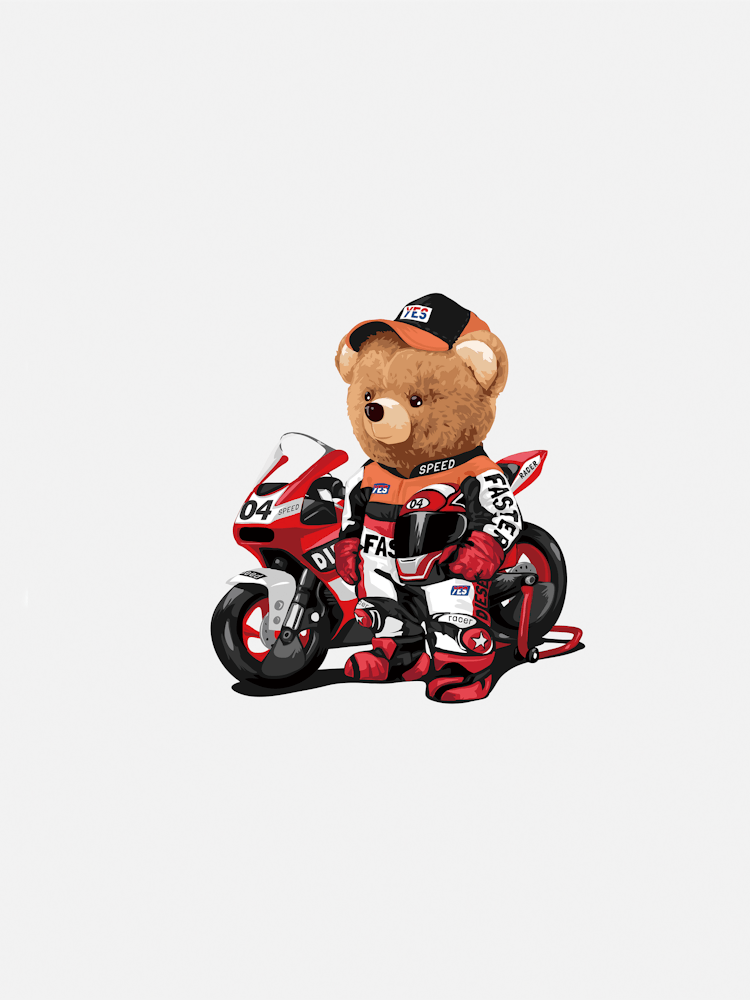 Teddy Bear On A Motorcycle