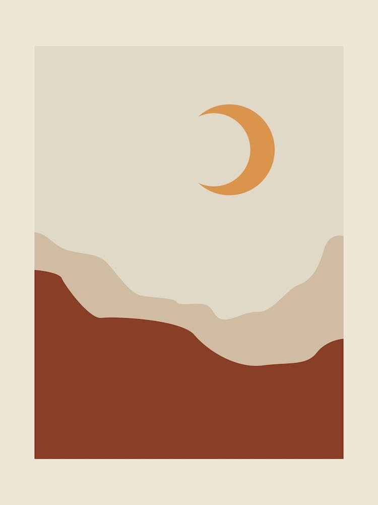 Moon And Mountains