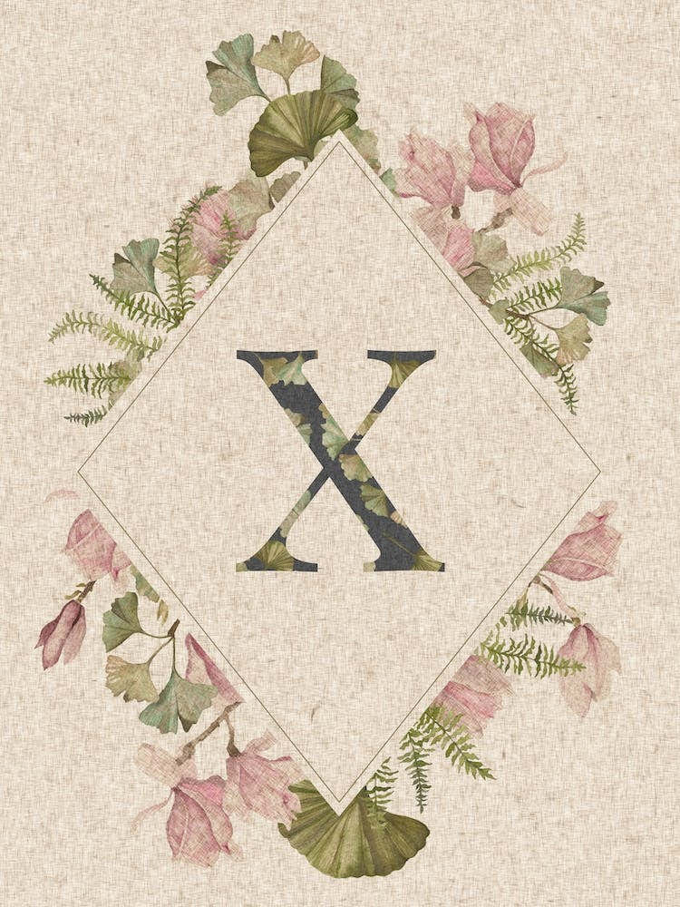 Floral Monogram X