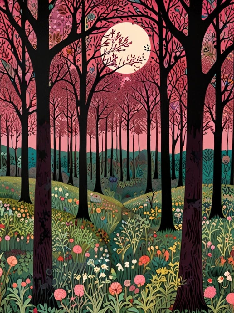 William Morris Moonlight In The Forest 248
