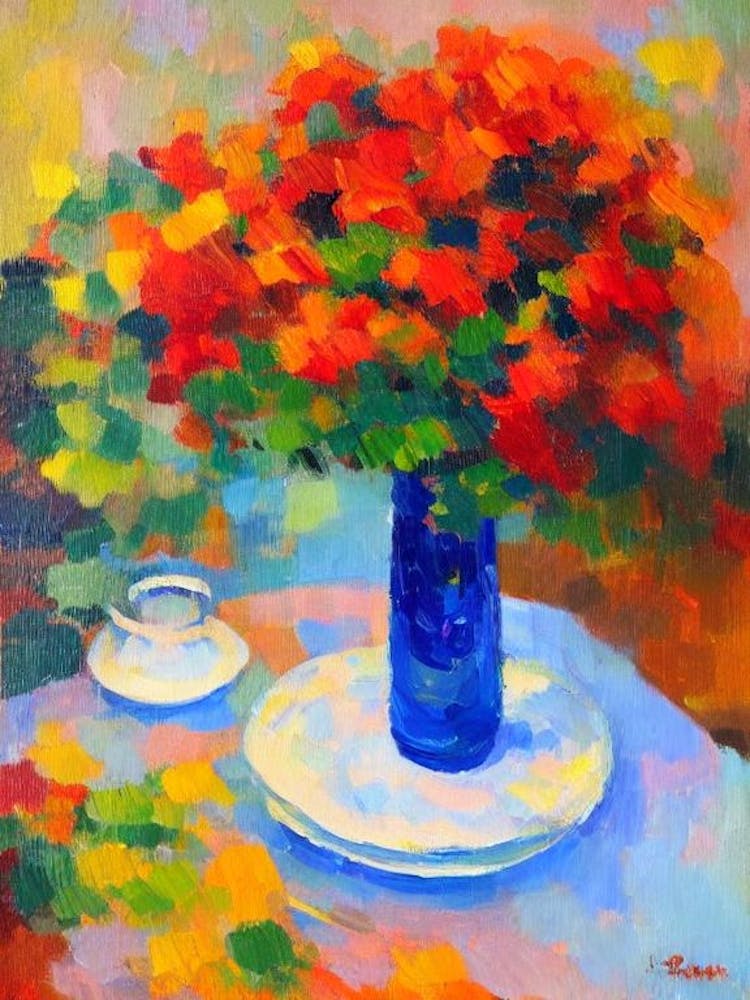 Pacific Yew tree Abstract Block Colour