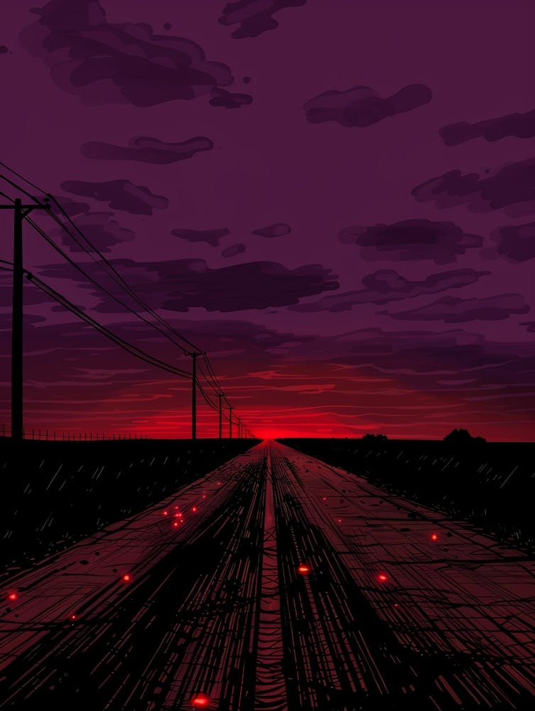 Road At Sunset 1