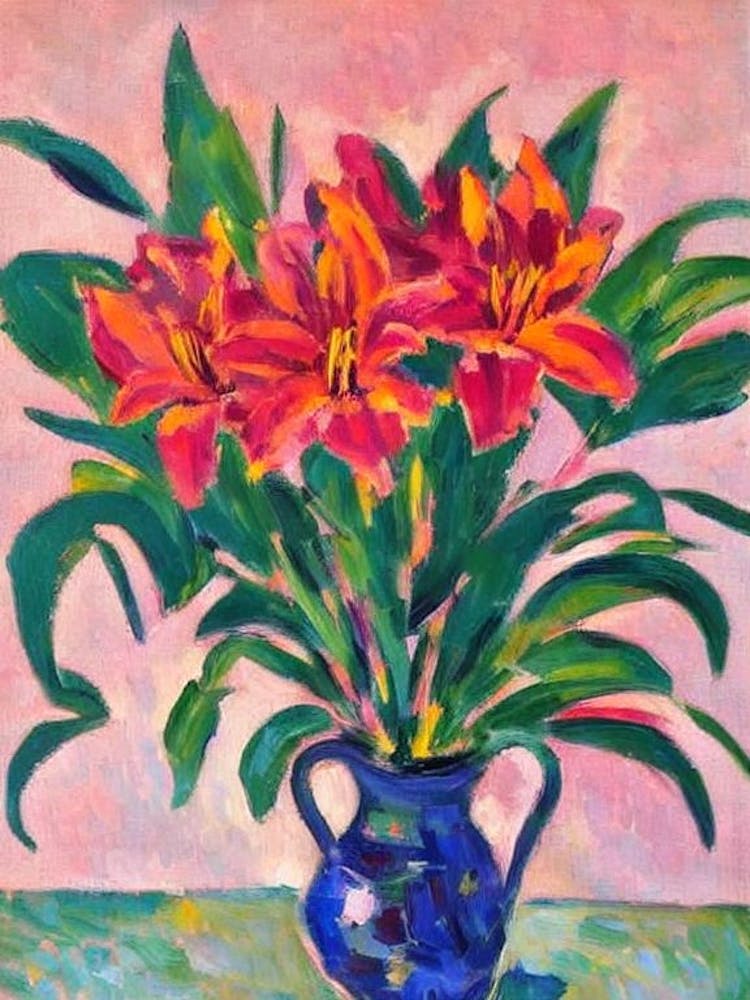 Lilies  Matisse Style Flower