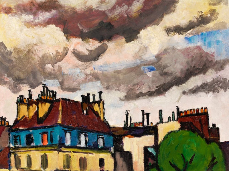 Rooftops And Clouds, Paris, Henry Lyman Sayen