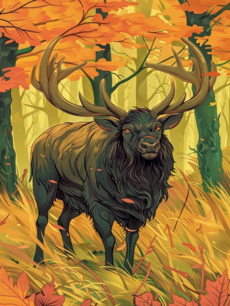 Elk In The Forest 1