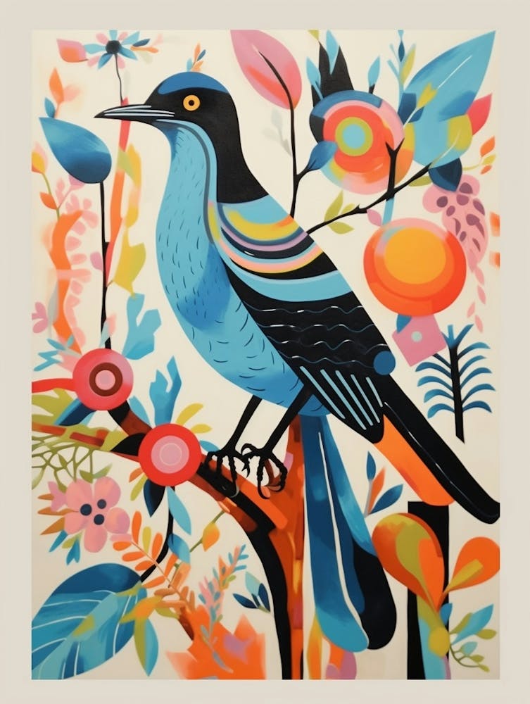 Colourful Scandi Bird Mockingbird 2