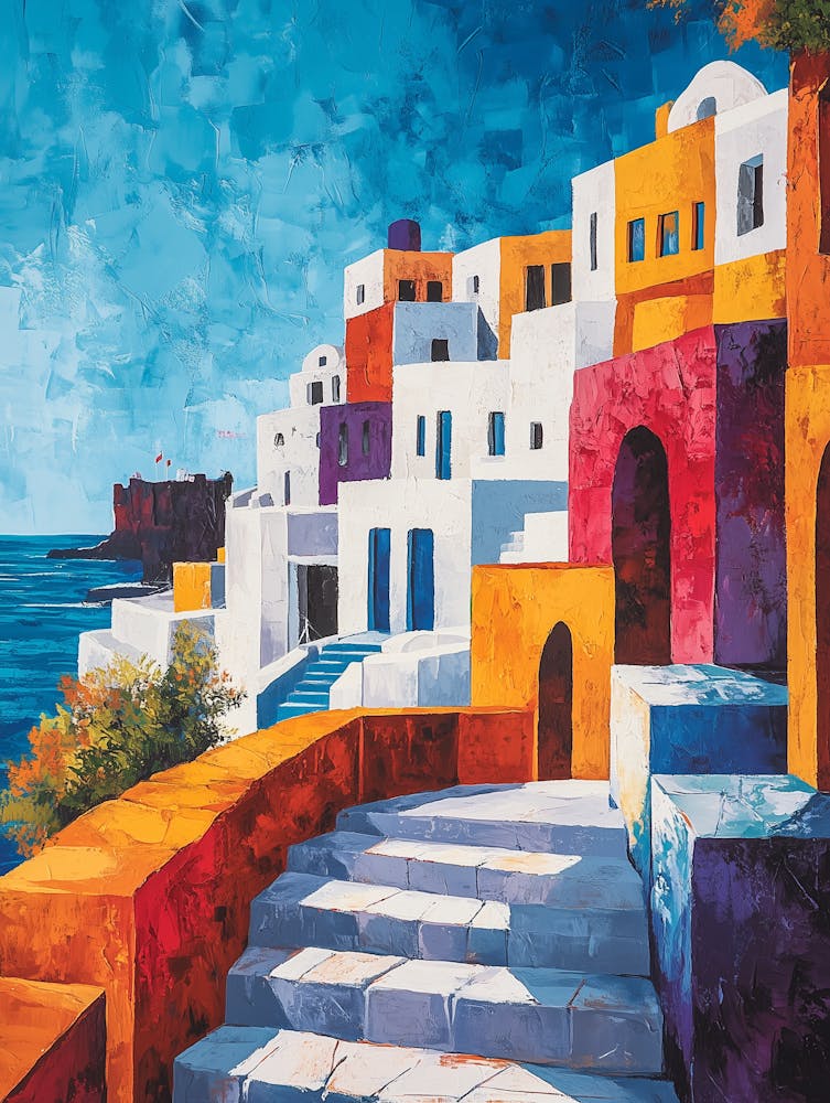 A Street Art Inspired Poster Of Rhodes
