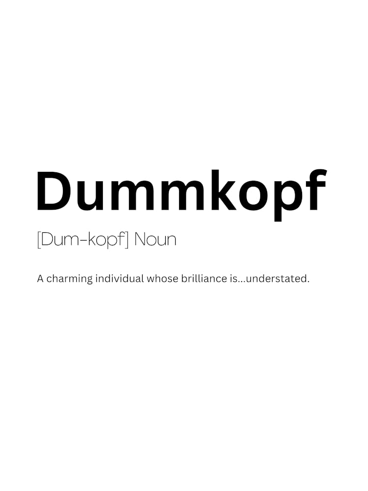 Dummkopf Definition Meaning