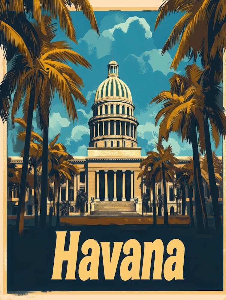 Aihrgdesign A Retro Travel Poster For Havana 1