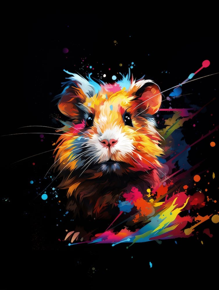 Animal Pop Art wall art color splash