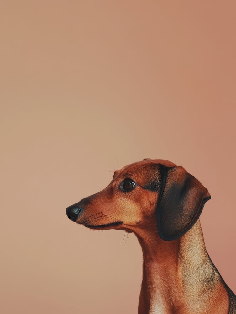 Dachshund Portrait.Generated AI. 1