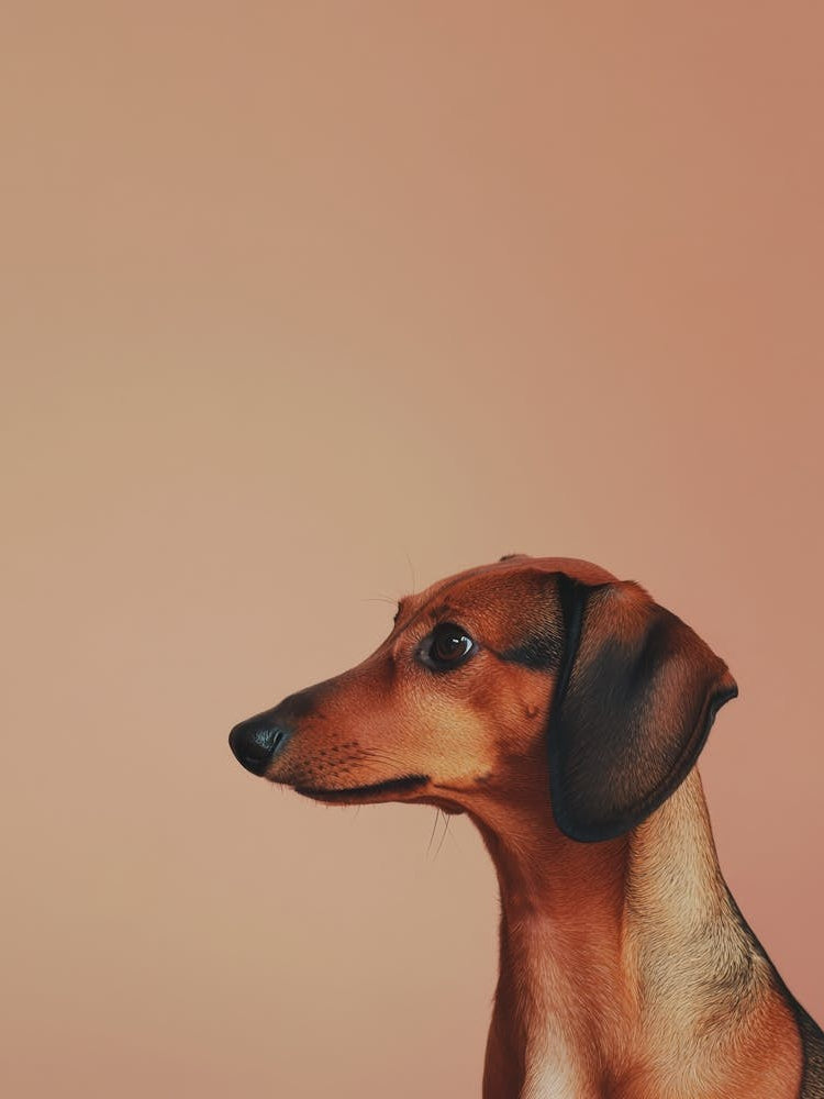 Dachshund Portrait.Generated AI. 1