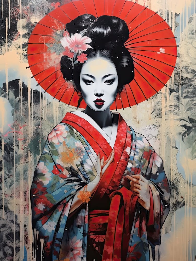 Grafitti Of A Geisha Street Art 8