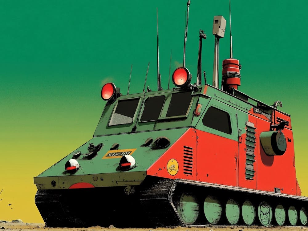 Tank In The Desert