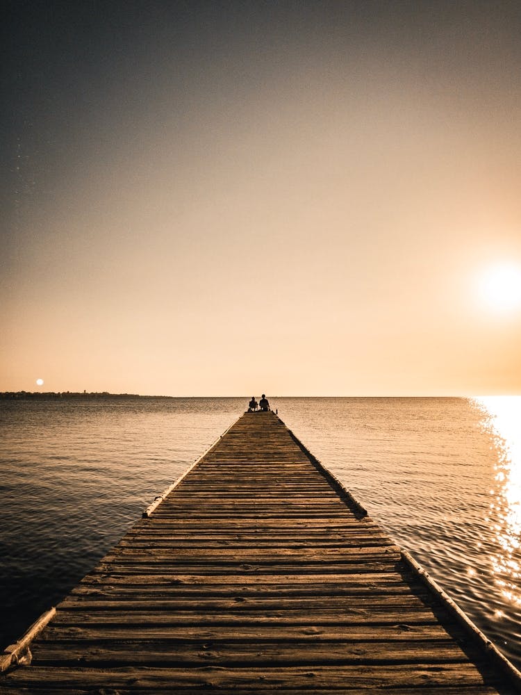 Sunset On A Dock, Sicily