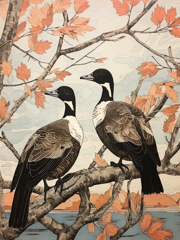 Art Nouveau Birds Poster Goose  3