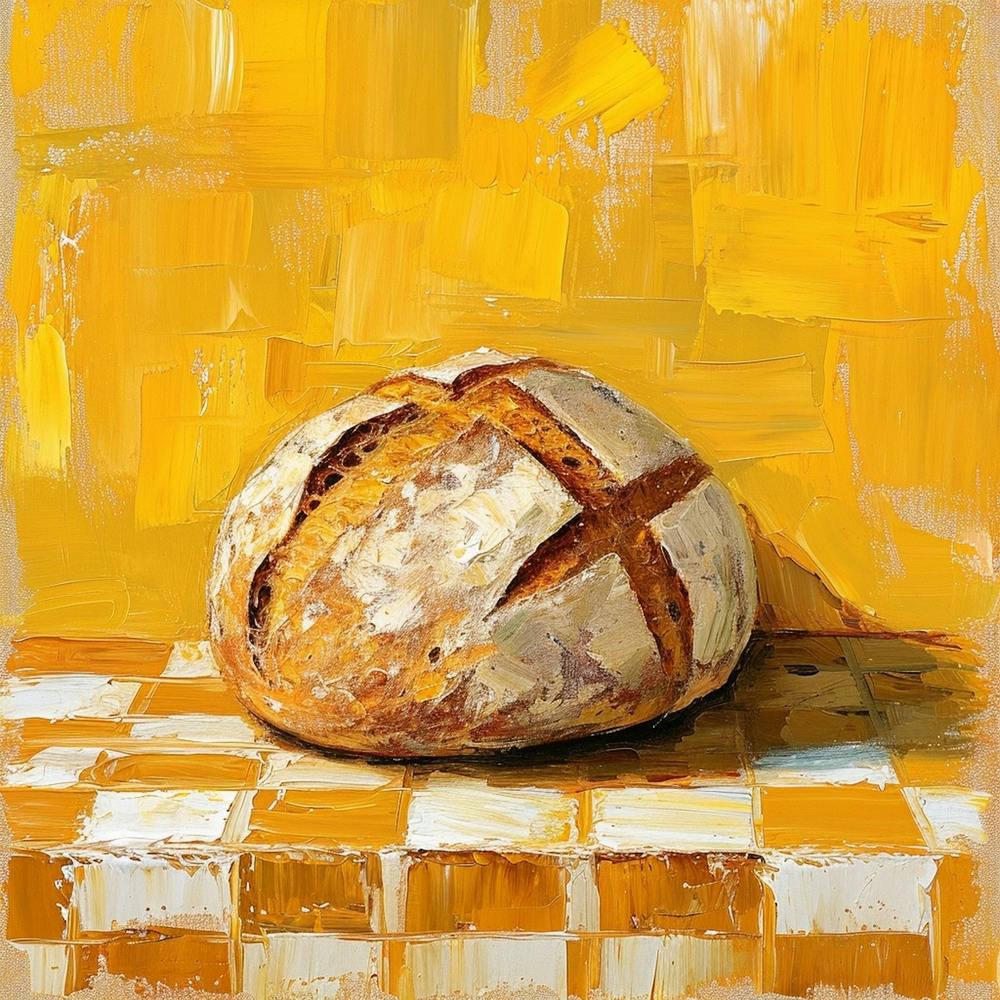 Rustic Bread Yellow Checkerboard 3