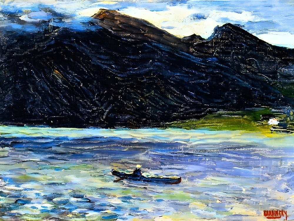 Wassily Kandinsky Kanu auf dem See