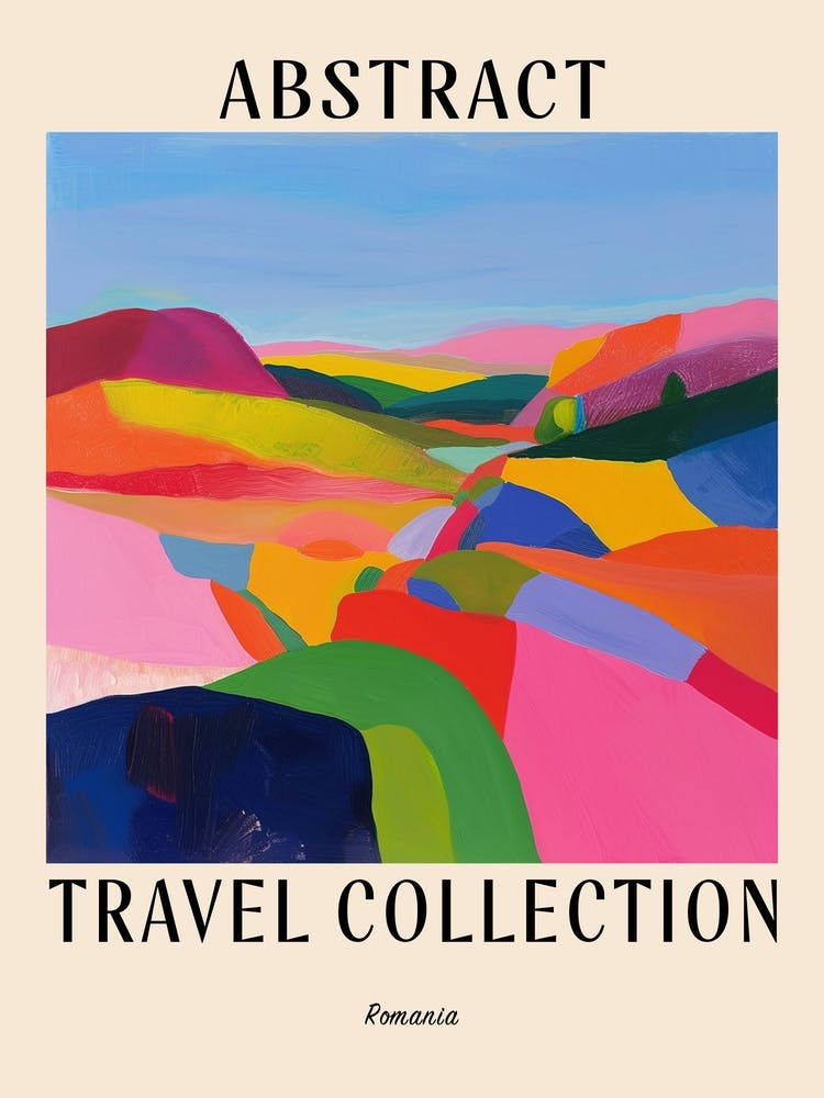 Abstract Travel Collection Poster Romania 1