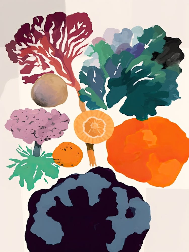 Colourful Cauliflower Illustration 1