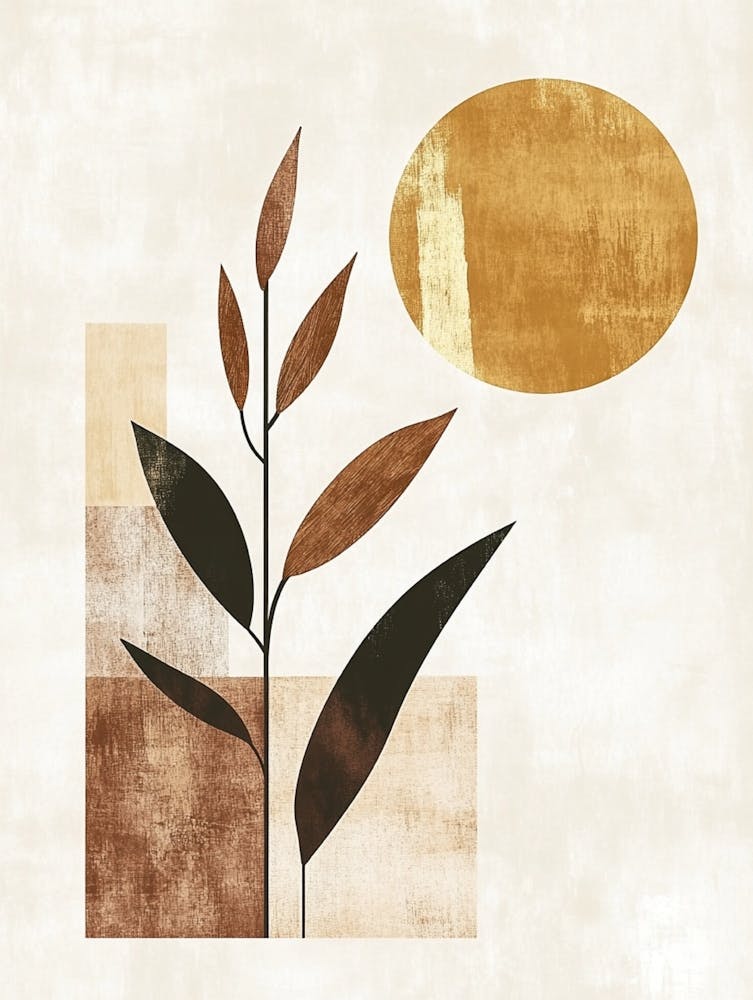 Abstract Plant Canvas Print 1
