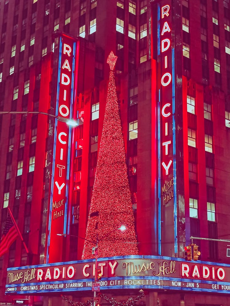 Radio City Hall In Christmas, New York