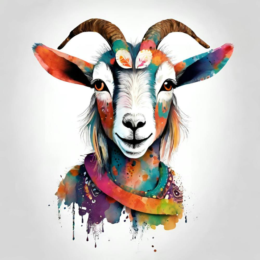 Cute Goat Portrait