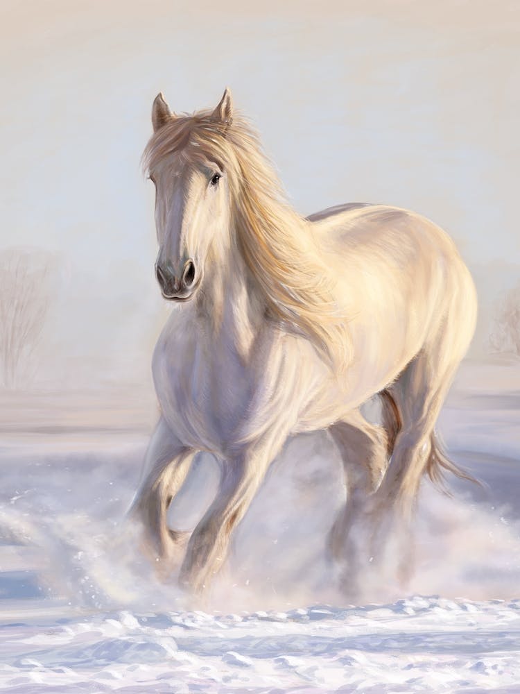 A white horse