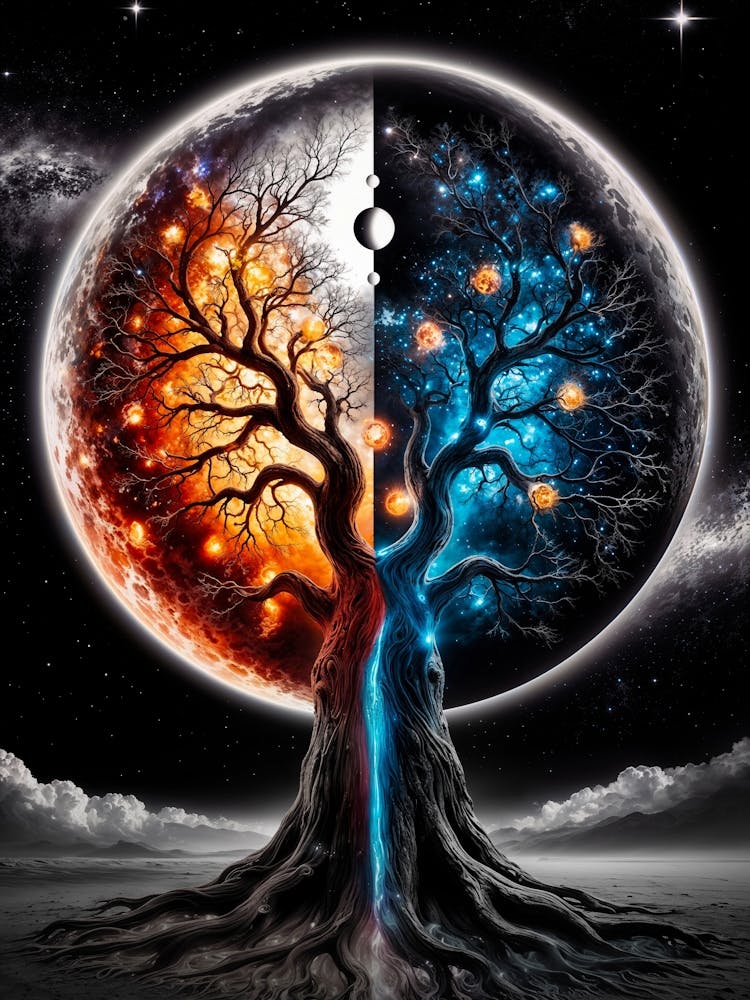 Cosmic Tree of Fire and Ice