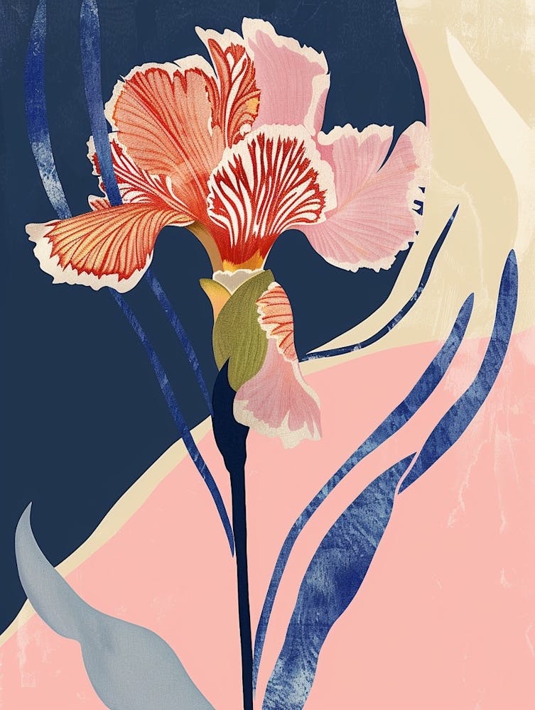 Colourful Flower Illustration Carnation 1