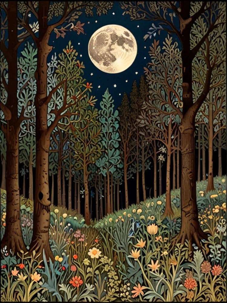 William Morris Moonlight Forest 27