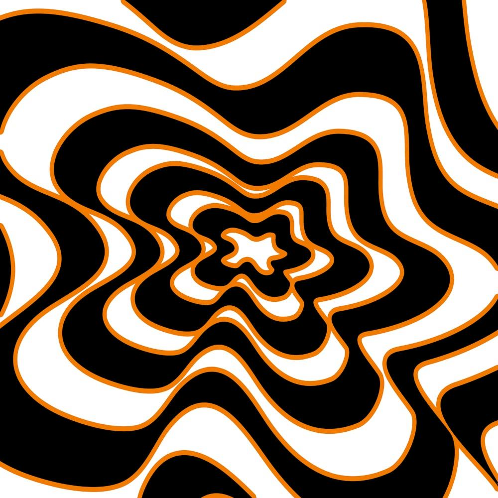 Black And Orange Swirls