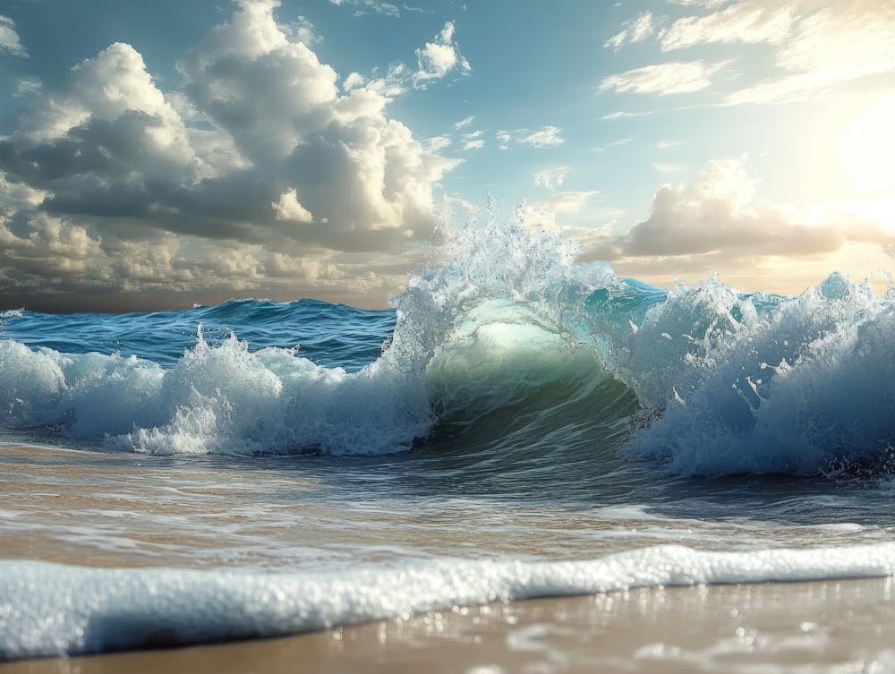 Wave Crashing On The Beach