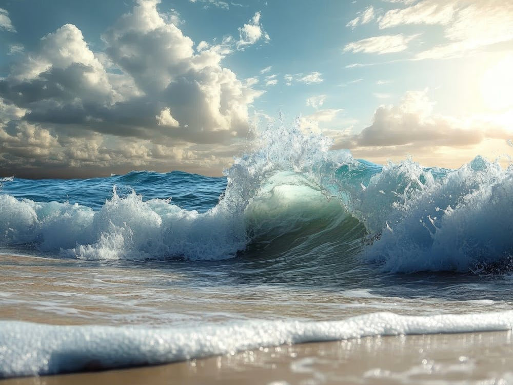 Wave Crashing On The Beach