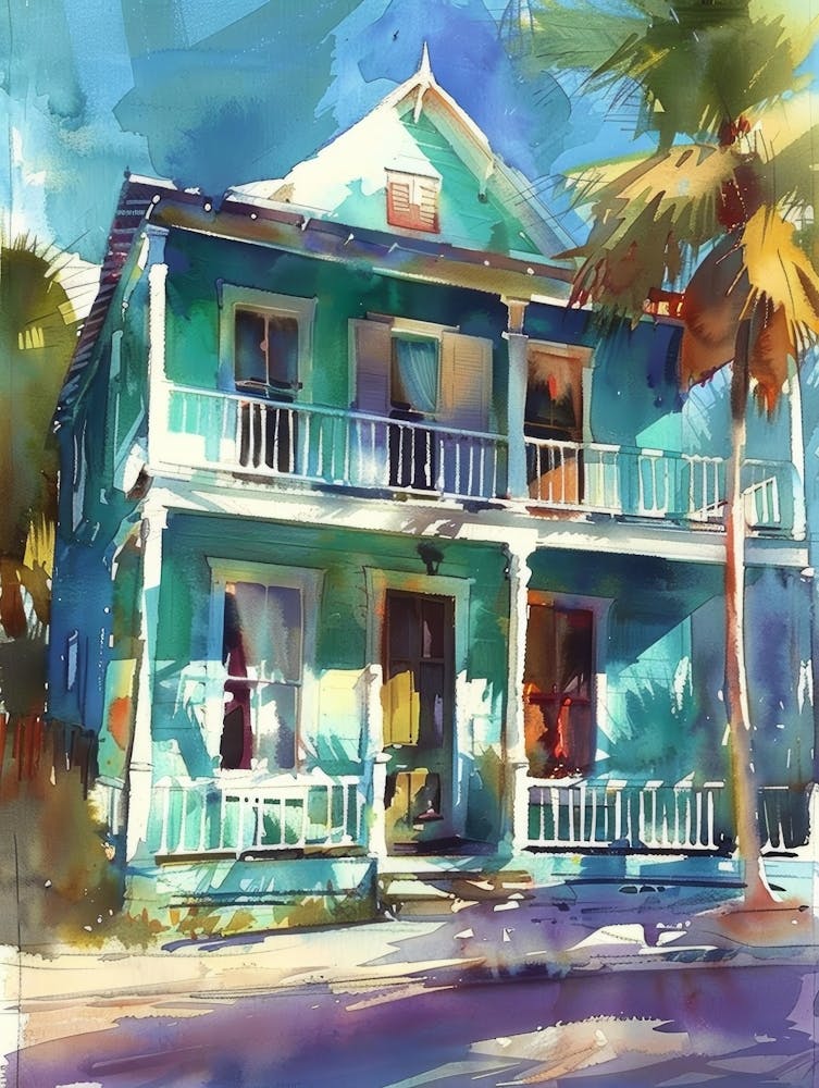 Key West Watercolor Painting
